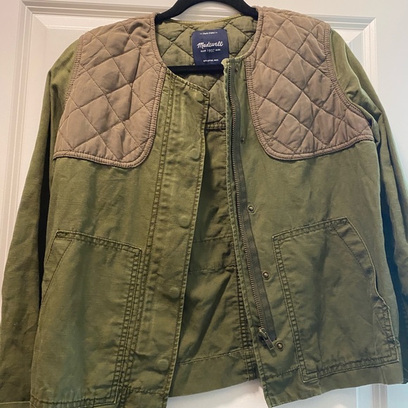 Army Green Quilted Jacket - Picture 5 of 7